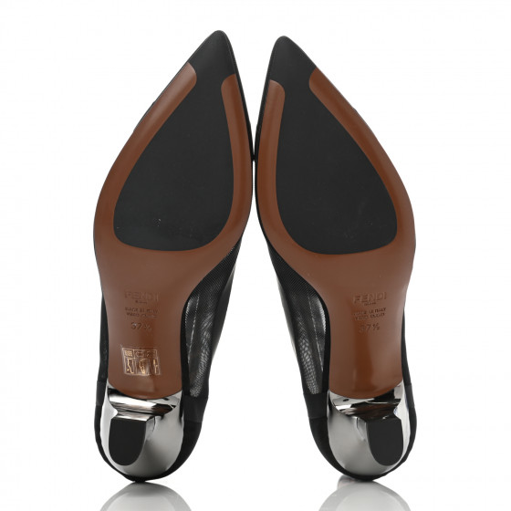 CBT辞典2015 FENDI Technical Mesh FF Colibri Low Heel Ankle Boots 37.5