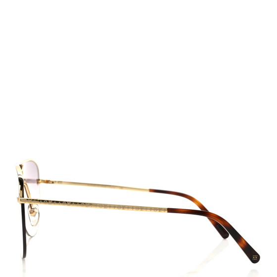 LOUIS VUITTON Grease Mask Sunglasses Z1469U Gold 1504030