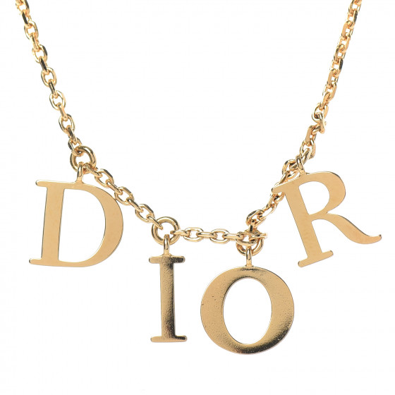 CHRISTIAN DIOR Crystal Dio(r)evolution Necklace Gold 753243