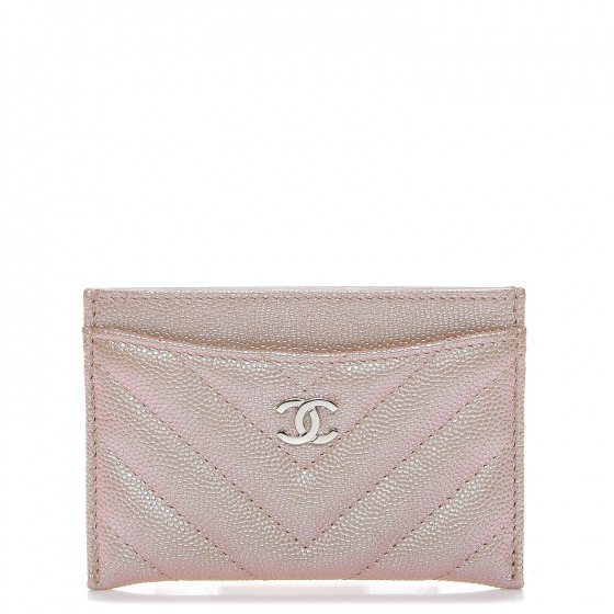 chanel rose gold card holder