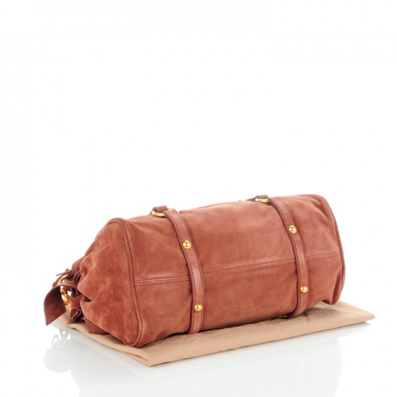 ★関税込み★ MiuMiu Bow Suede Bag MIU MIU Suede Lux Small Bow Bag Antico 159384 | FASHIONPHILE