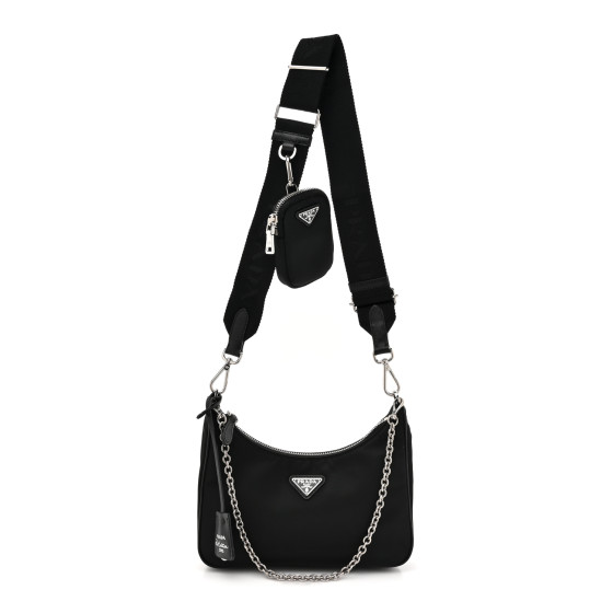 ショルダーバッグ・ポシェット PRADA PRADA RE-EDITION 2005 SHOULDER BAG IN RE-NYLON Black Prada Re-Edition 2005 Re-Nylon bag | PRADA