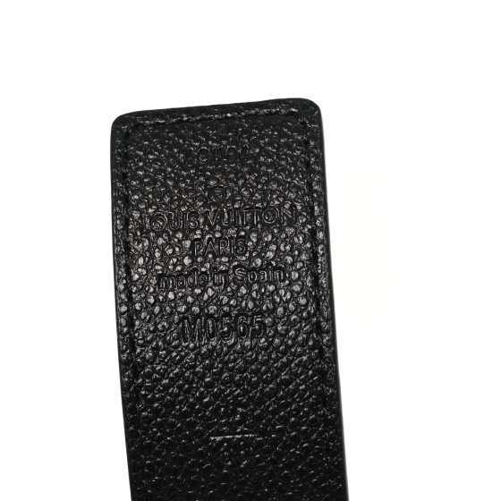Louis Vuitton モノグラム ブラックベルト95/38 Louis Vuitton LV Initiales Monogram 25mm Belt Sz 95/38