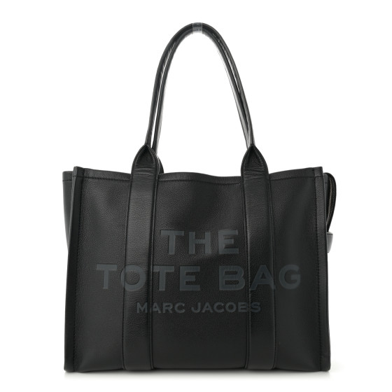 MARC JACOBS Grained Calfskin Large The Tote Bag Black