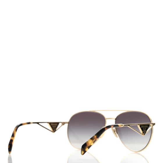 PRADA Aviator Sunglasses SPR 73Z Gold Tortoise 1641237