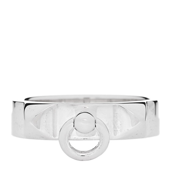 HERMES Sterling Silver PM Collier De Chien Ring 55 7.25