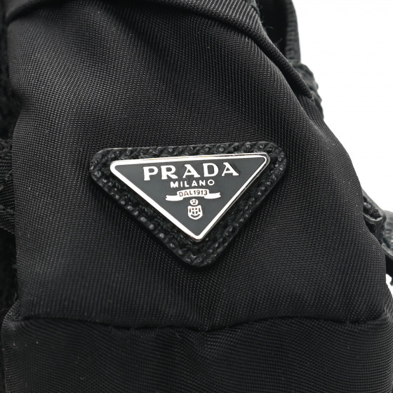 ★PRADA★ Triangle Logo Mini Backpack Keyring Black 1TT2052D ☆PRADA☆ Triangle Logo Mini Backpack Keyring Black 1TT2052D