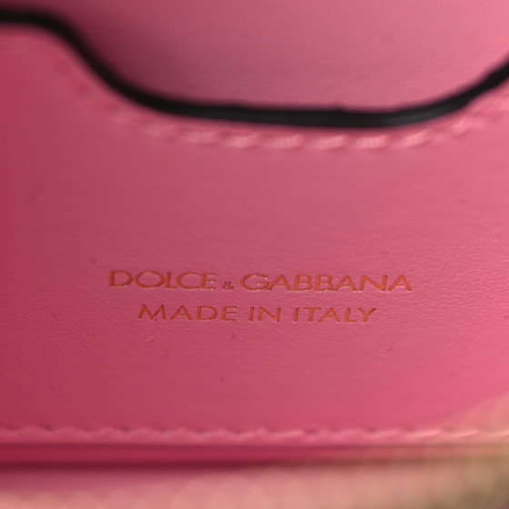 DOLCE & GABBANA Calfskin 3.5 Camera Crossbody Bag Pink