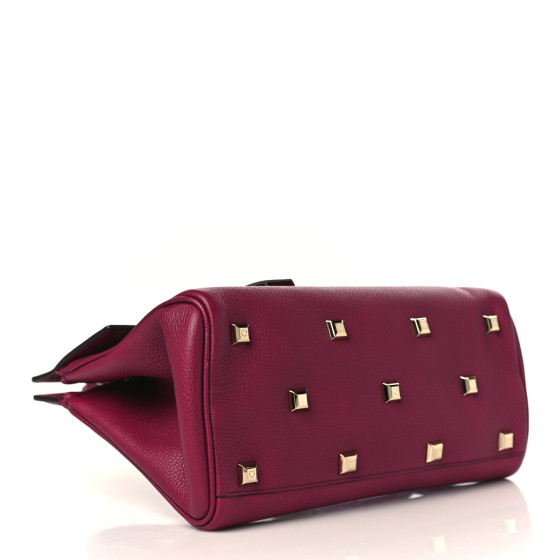 SALVATORE FERRAGAMO Calfskin Medium Studio Bag Lollipop
