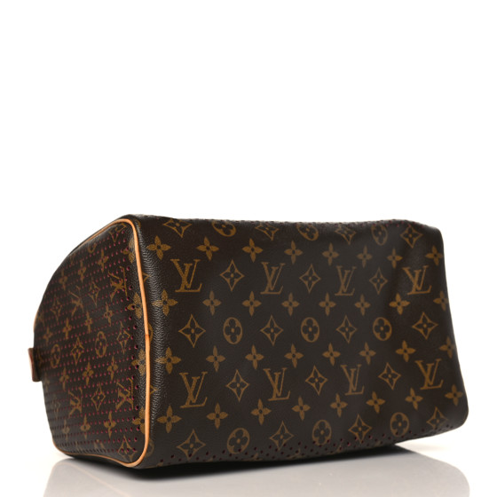 LOUIS VUITTON Monogram Perforated Speedy 30 Fuchsia 1211890