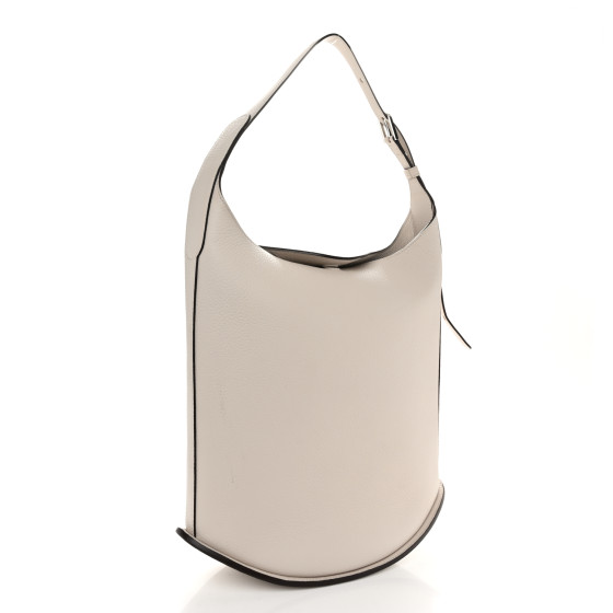 DELVAUX Taurillon Soft Pin Hobo GM Sesame 1577105 | FASHIONPHILE