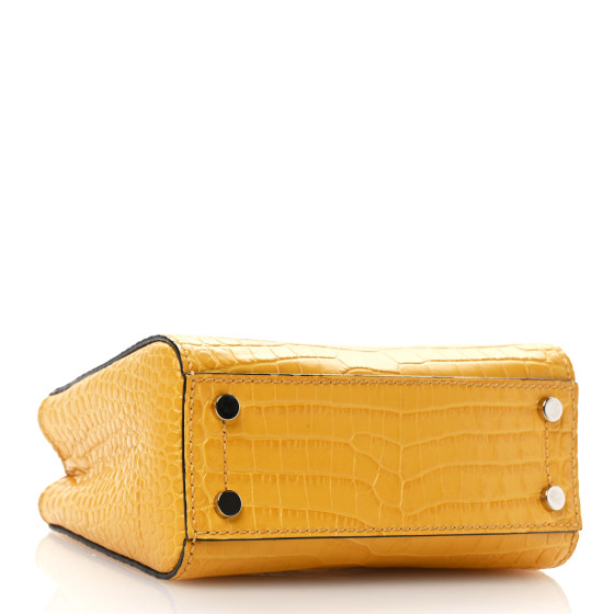 JIMMY CHOO Calfskin Crocodile Embossed Mini Varenne Top