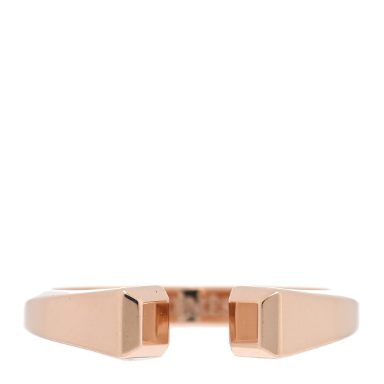 HERMES 18K Rose Gold PM Clou de Forge Ring 52 6 1580657
