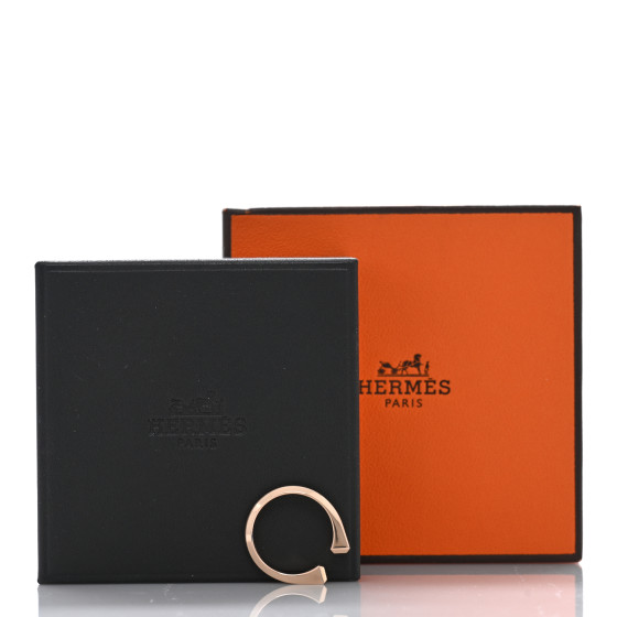 HERMES 18K Rose Gold PM Clou de Forge Ring 52 6 1580657