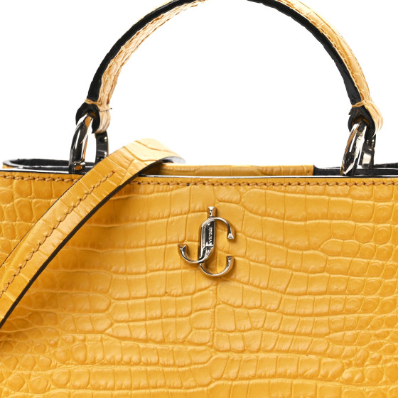 【Jimmy Choo】JC MICRO TOP HANDLE croc JIMMY CHOO Crocodile Embossed Calfskin Micro JC Top Handle