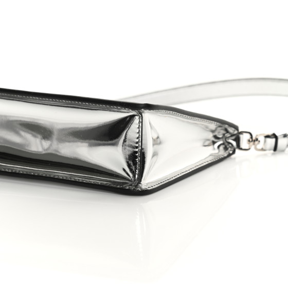 PRADA Spazzolato Metal Triangle Logo Triangle Patterned Mini