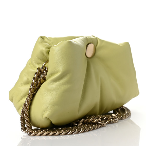 PROENZA SCHOULER Lambskin Puffy Chain Tobo Bag Pale Green