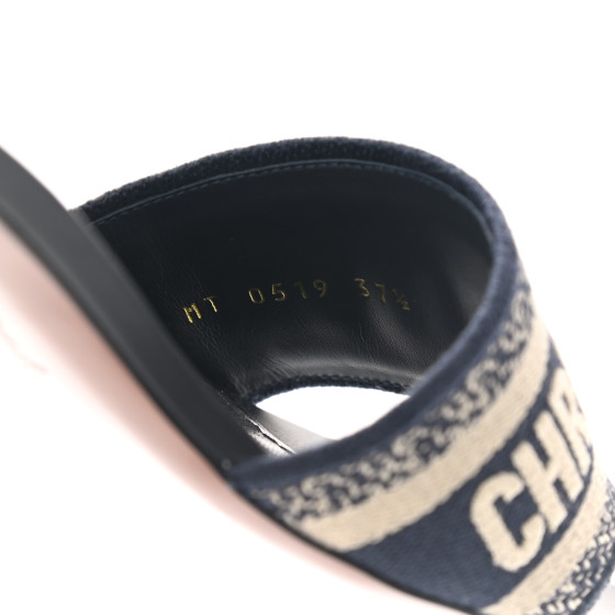 Christian Dior クリスチャンディオール CHRISTIAN DIOR Cotton Embroidered Dway 40mm Slide Sandals