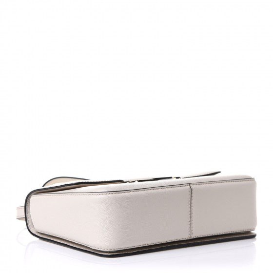 MARC JACOBS Textured Calfskin The J Link Shoulder Bag Ivory