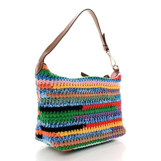 MIU MIU Fabric Crochet Pouch Multicolor 1411247 | FASHIONPHILE