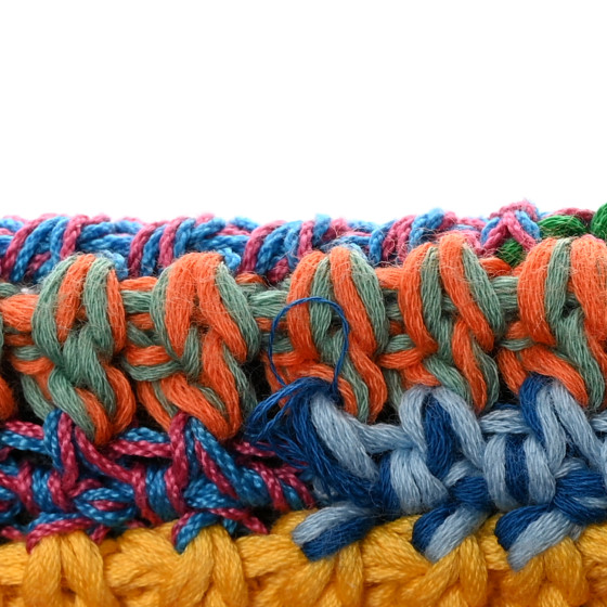 MIU MIU Fabric Crochet Pouch Multicolor 1411247 | FASHIONPHILE