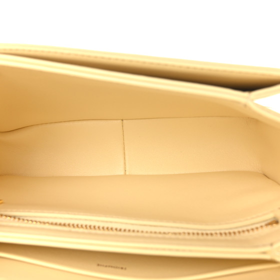 CELINE Shiny Calfskin Teen Triomphe Light Yellow 1411135