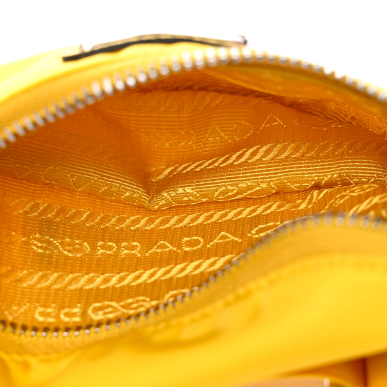 PRADA Tessuto Nylon Wrist Pouch Giallo 1310206 | FASHIONPHILE