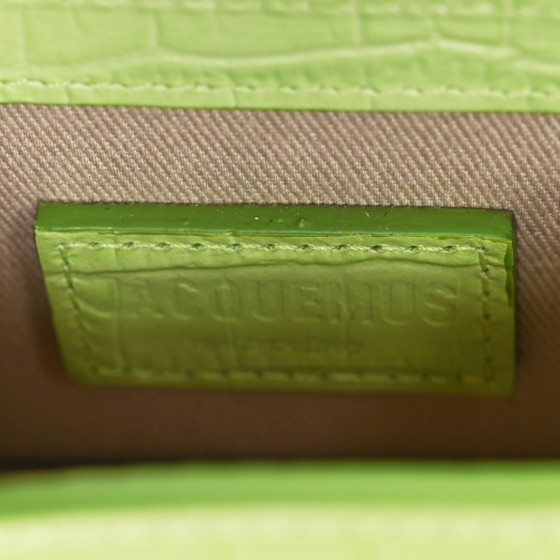 JACQUEMUS Calfskin Crocodile Embossed Le Chiquito Light
