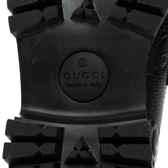 GUCCI Piuma Calfskin GG Embossed Womens Horsebit Rock 20mm