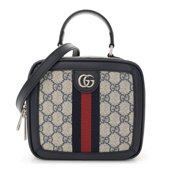 ショルダーバッグ・ポシェット GUCCI GG SUPREME MINI OPHIDIA SHOULDER BAG GUCCI GG Supreme Monogram Mini Ophidia Top Handle Square