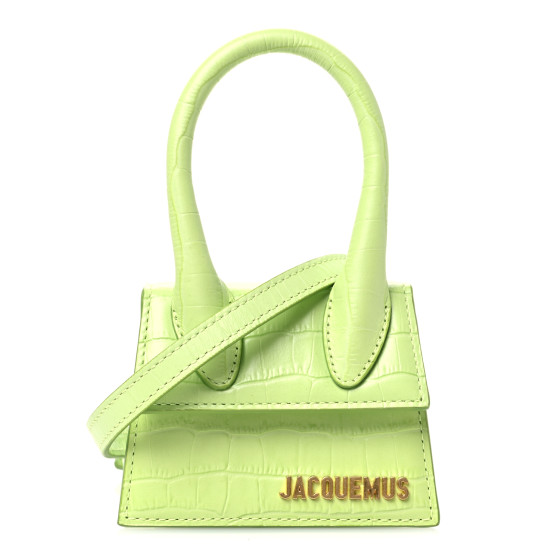 JACQUEMUS Calfskin Crocodile Embossed Le Chiquito Light