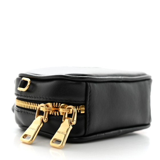 MiuMiu＊Leather micro bag レザー マイクロバッグ＊送料込 ブラック ボー レザー マイクロバッグ | Miu Miu