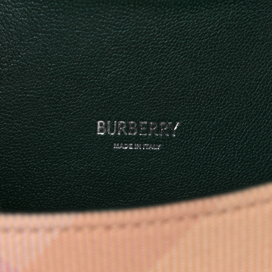 BURBERRY Jacquard Check Mini Rocking Horse Crossbody Peach