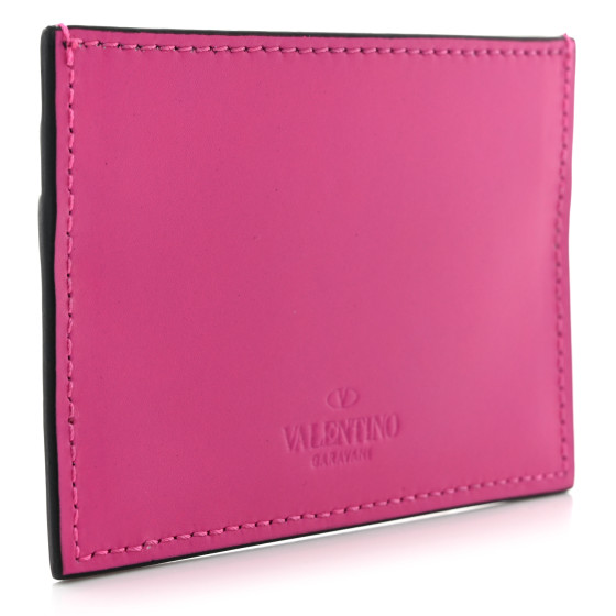 カードケース・名刺入れ Valentino Garavani Document Holders Women Leather Pink VALENTINO GARAVANI Calfskin VLTN Card Holder Pink 1548314