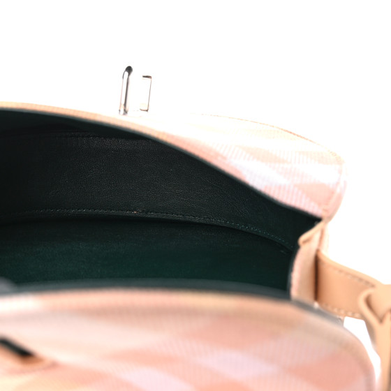 BURBERRY Jacquard Check Mini Rocking Horse Crossbody Peach