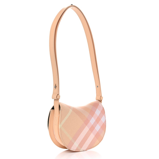 BURBERRY Jacquard Check Mini Rocking Horse Crossbody Peach