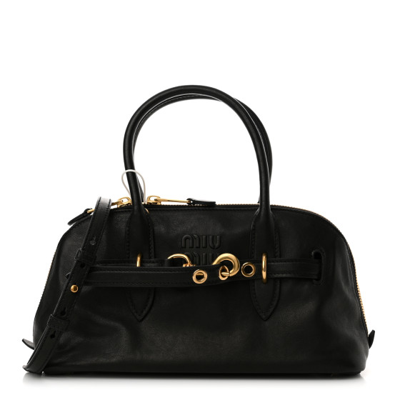 MIU MIU Nappa Aviator Regular Aventure Bag Black 1547343