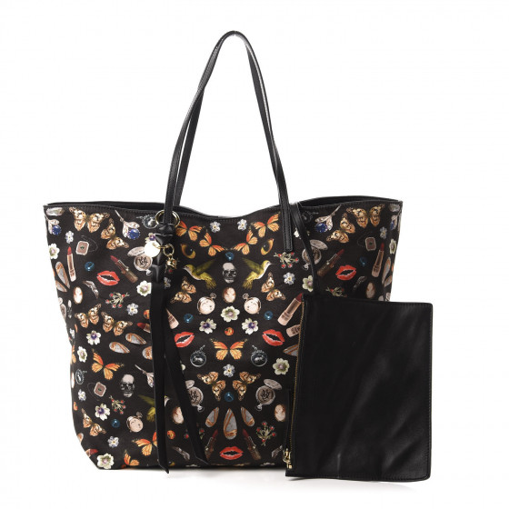 ALEXANDER MCQUEEN Silk Obsessions Tote Black 647986