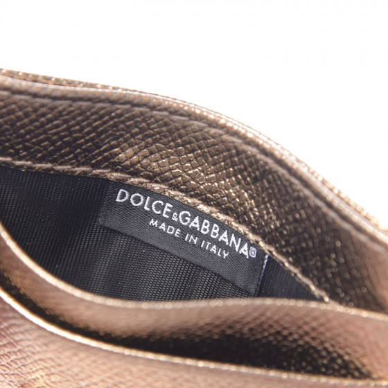 【DOLCE & GABBANA】ロゴ メタル装飾 レザーカードホルダー DOLCE&GABBANA ロゴ メタル装飾 レザーカードホルダー ブラック