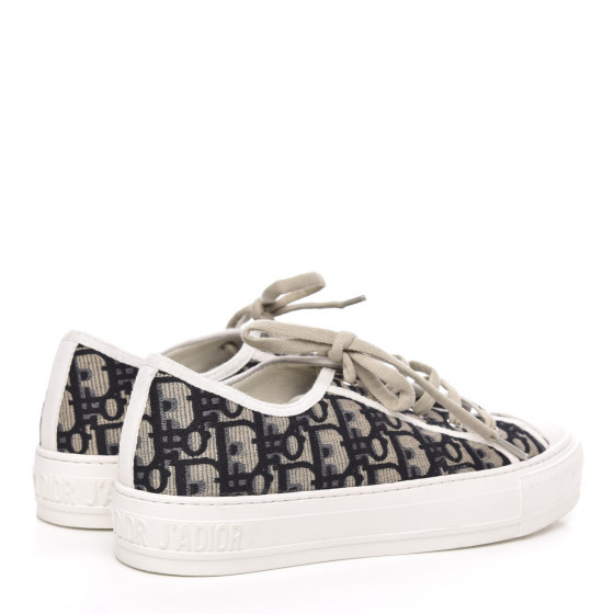 CHRISTIAN DIOR Canvas Oblique Walk'N'Dior Low Top Sneakers