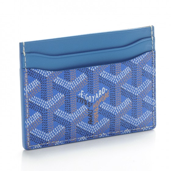 GOYARD Goyardine Saint Sulpice Card Holder Sky Blue 198971