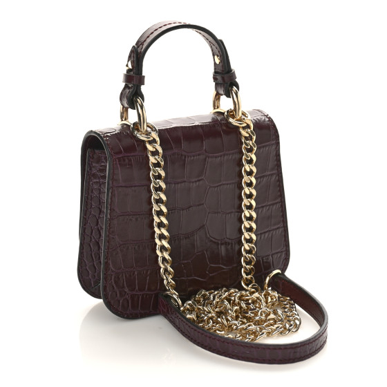 ハンドバッグ JIMMY CHOO JC TOP HANDLE SMOOTH CALF HANDBAG JIMMY CHOO Crocodile Embossed Calfskin Micro JC Top Handle