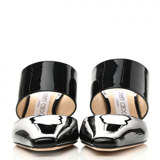 VIP★JIMMY CHOO Hawke 65 スエード ミュール JIMMY CHOO Patent Calfskin Hawke 65 Mules 37 Black 1044891