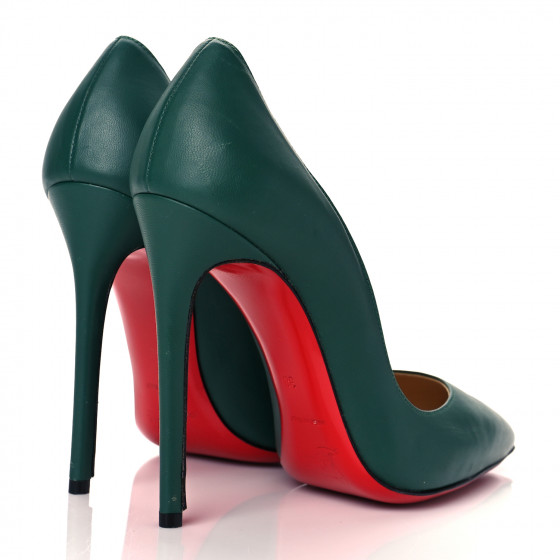 Christian Louboutin グリーン ハイヒール CHRISTIAN LOUBOUTIN Kid So Kate 120 Pumps 38 Green 1050591