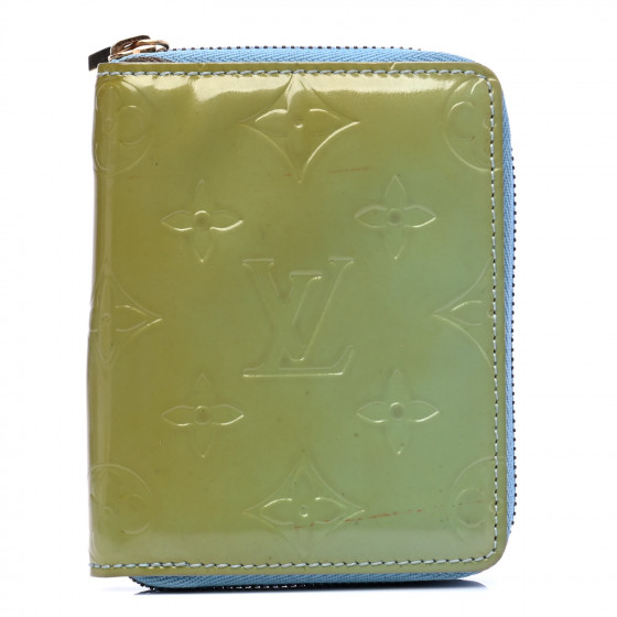 小物 LOUIS VUITTON WALLET vernis Authentic Louis Vuitton Dark Green Monogram Vernis Leather