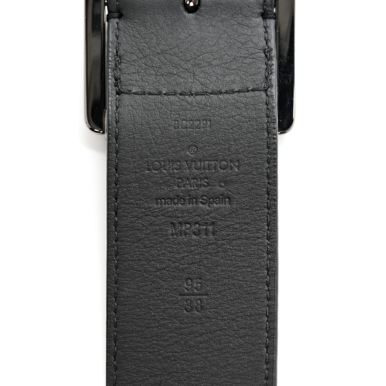Louis Vuitton ブラック レザーベルト95/38 LOUIS VUITTON(ルイヴィトン) / ベルト/レザー/95/38/BLK/メンズ