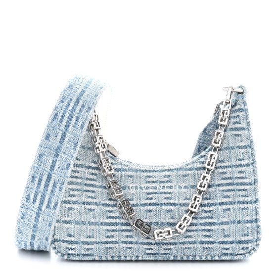 Denim Patchwork Cylinder Shaped Handbag - One Of A Kind
