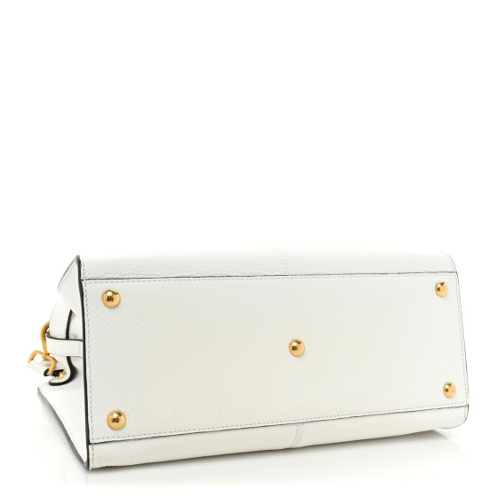 FENDI peekaboo　X-LITE　WHITE Peekaboo x-lite leather handbag Fendi White in Leather
