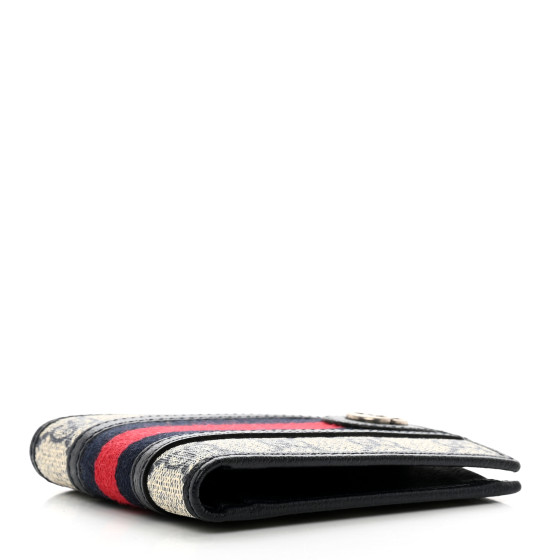 GUCCI GG Supreme Monogram Web Mens Ophidia Bi-Fold Coin