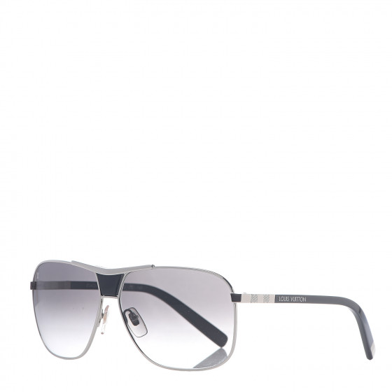LOUIS VUITTON Damier Sunglasses Z0403U Black 535426